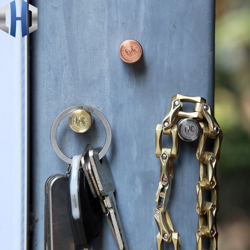 Autocollants muraux en pierre d'aspiration, titane et cuivre, forte force magnétique sans perforation sans marques, charge verticale fixe d'environ 1kg