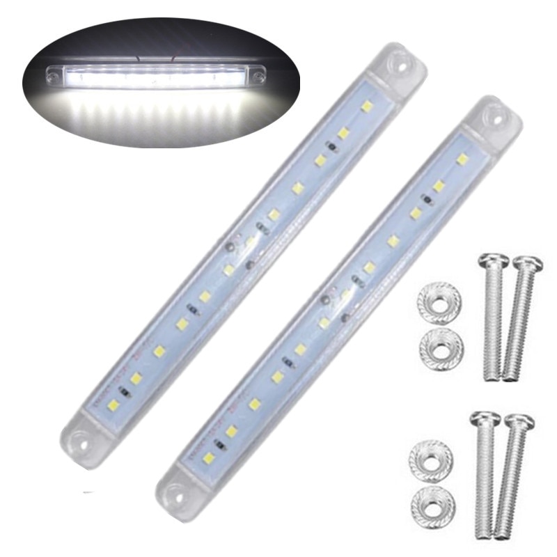 2 stk 12 led markør led 24v side markører trailer rampe trailer lys positionslys trailer parkeringslys  in 24v til lastbil
