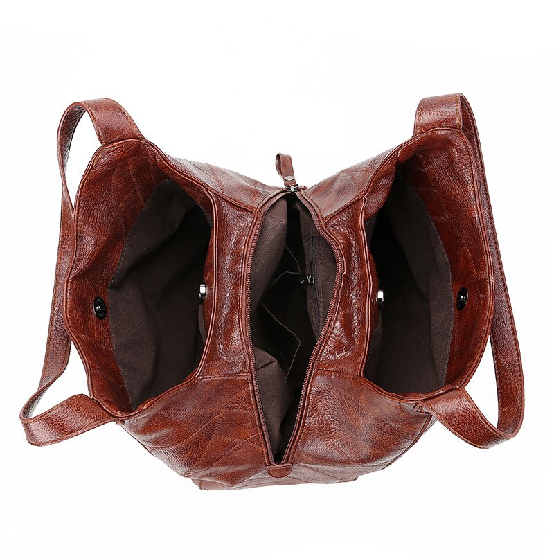 Tasche mädchen neue trendy weiche leder schulter tasche große-kapazität stiletto tasche frauen handtasche