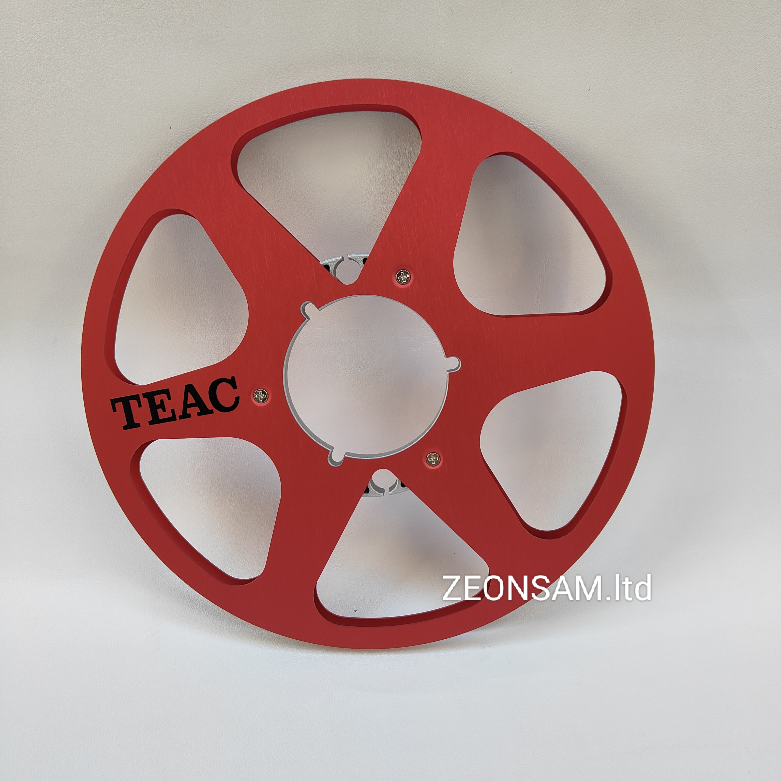 TEAC 10.5" X 1/4" Inch Empty Tape Reel Nab Hub Reel-To-Reel Recorders Accessory Empty Aluminum Disc Opening Machine Parts: Red