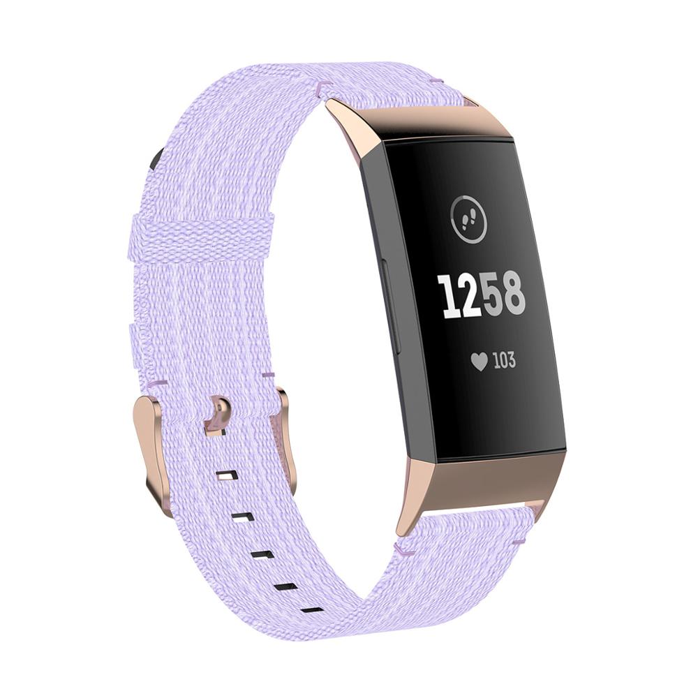 Sport Nylon Strap for Fitbit Charge 4 Band Soft Canvas Woven Watch Accessories Replacement Bracelet for Fitbit Charge 3 Bands