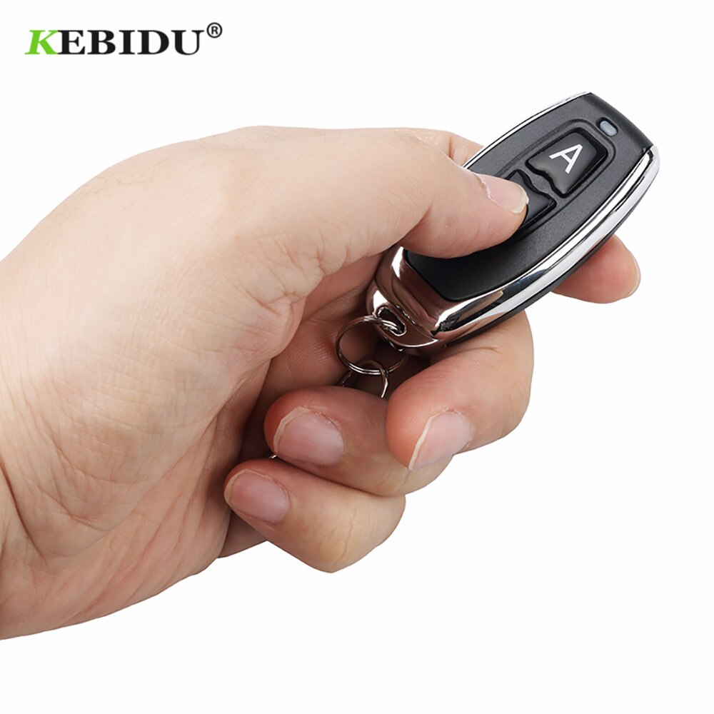 Universal 433Mhz RF Remote Control Copy 4 Channel Cloning Duplicator Key Fob A Distance Learning Electric Garage Door Controller