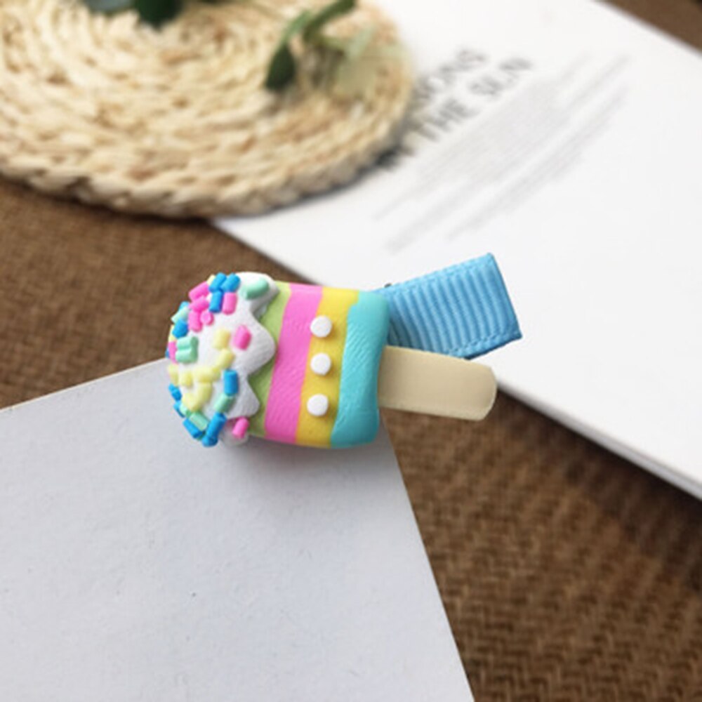 Leuke Gekleurde Donut Ijslolly Kinderen Haarspeld Haar Clips Accessoires Voor Meisjes Kids Hair Ornament Haarspeldjes Hoofdtooi