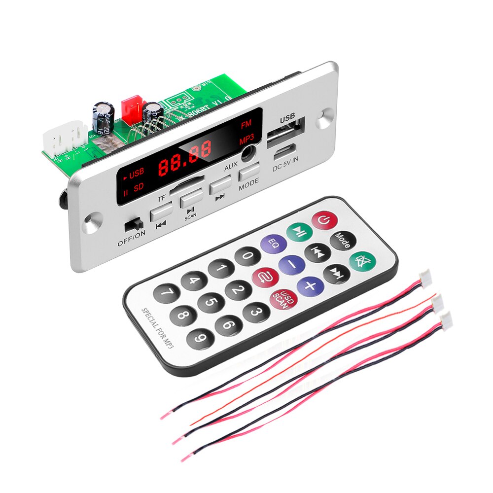 2*25W 50W Verstärker DC 6-12V MP3 Decoder Board Bluetooth 5,0 12V Auto MP3 Player USB FM Anruf Aufnahme Unterstützung Ordner Schalten
