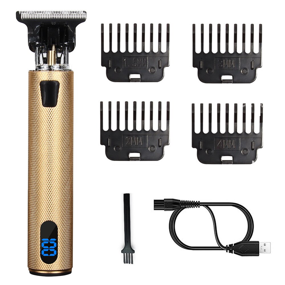 Elektrische Haar Schneiden Maschine Für Männer Drache Friseur Haar Trimmer 0mm Bart Rasierer USB kabellos Haar Haarschneidemaschine einstellen: Gold