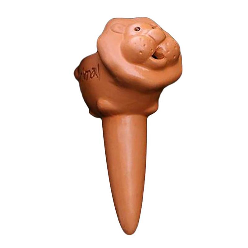 Automatic Plant Watering Pile Animal Shape Lazy Automatic Flower Waterer Plant Drip Irrigation Outdoor Indoor Plant Watering: lion
