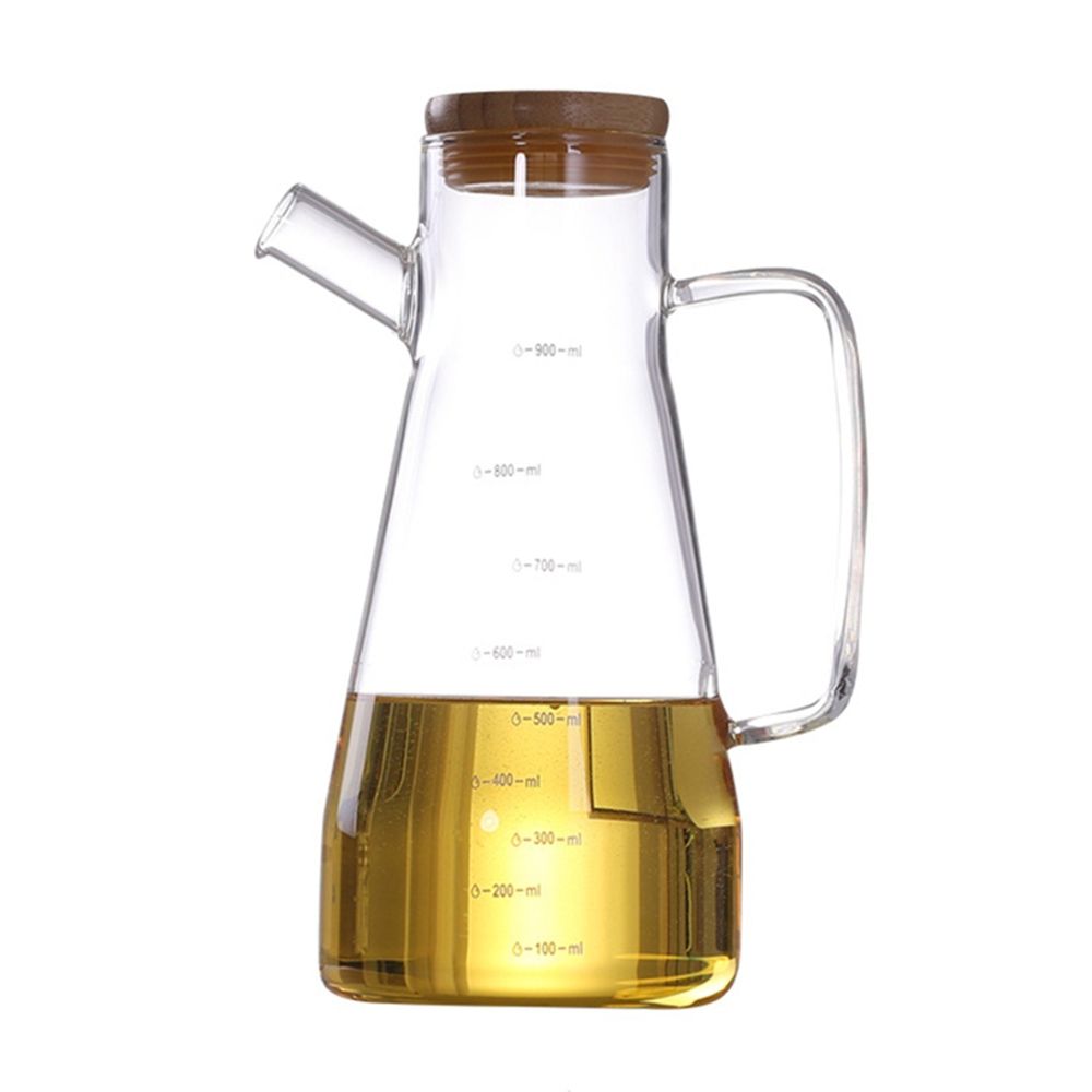 1Pcs Glass Storage Bottles Soy Sauce Container Baking Oil Dispenser Condiment Bottle Oil Bottle Kitchen Tools: 900ml