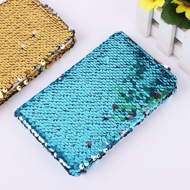Sequins Notebook Notepad Glitter Diary Memos Stationery Office Supplies Stationery 78 Sheets Newest L29k