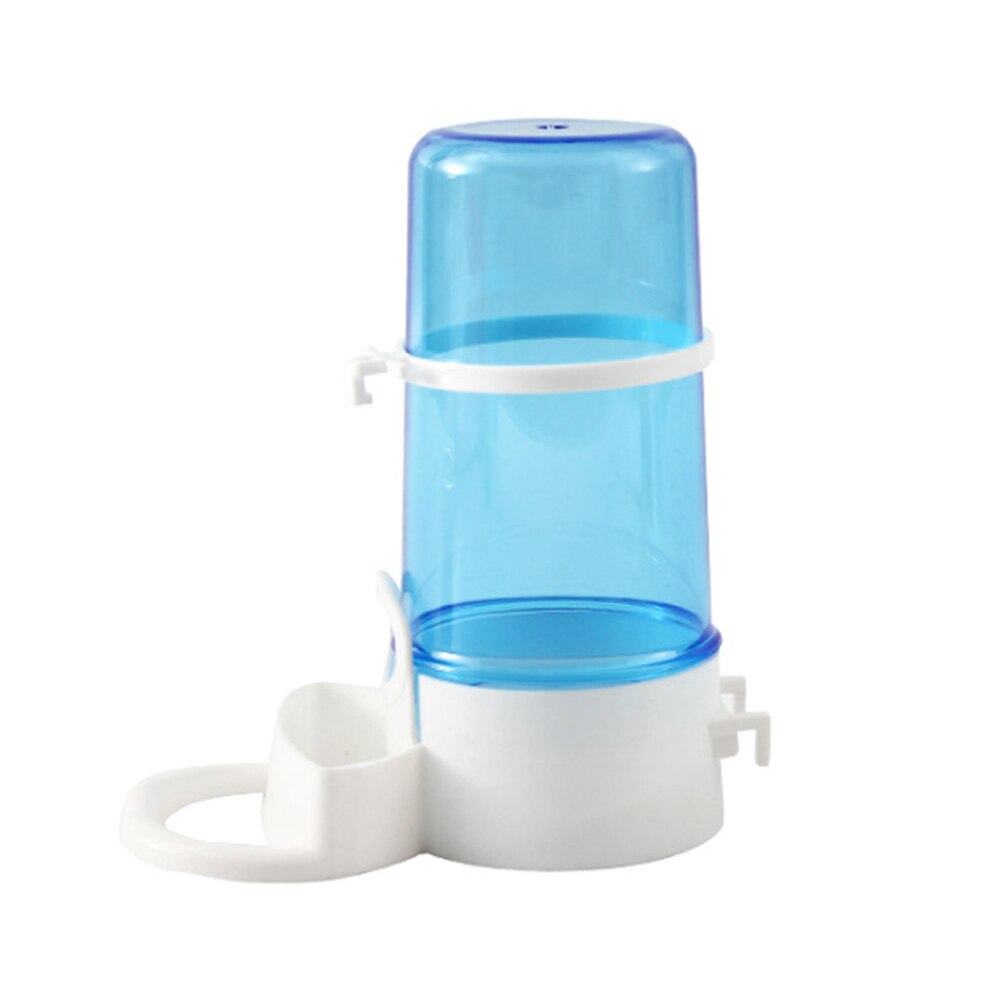 Automatic Bird Feeder Bird Water Drinker Waterer with Clip Pet Bird Supplies Hamster Parrot Dispenser Bottle Drinking Cup Bowls: Blue