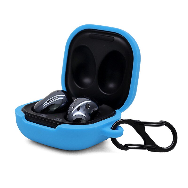 Silicone Cover For Samsung Galaxy Buds Live Case Charging Sleeve Wireless Headphone Earphone Protective Skin: sky blue