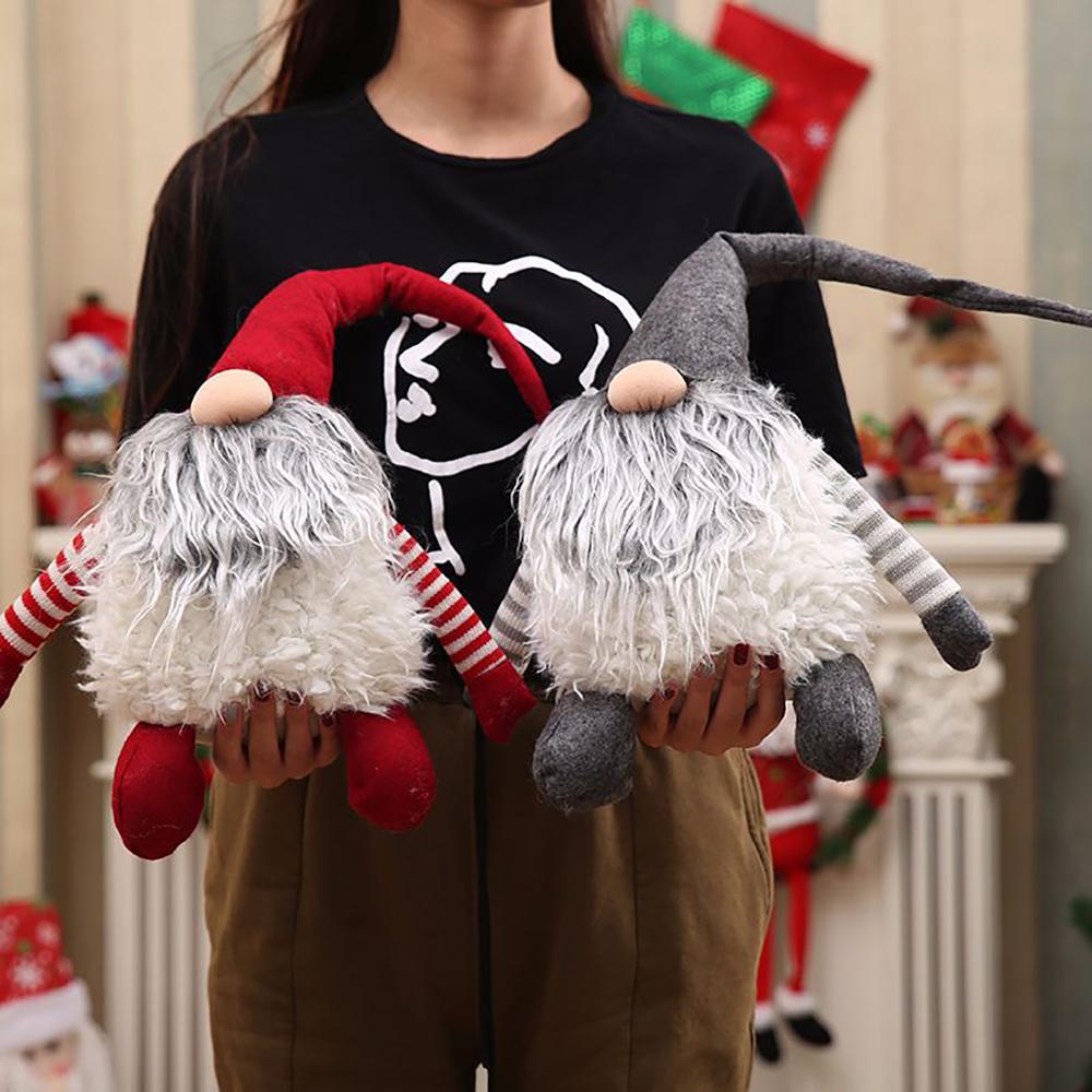 Rood Gestreept Doek zonder Gezicht Santa Claus-1