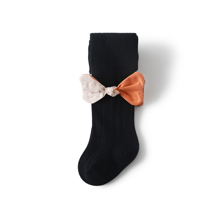 Leuke Gebreide Effen Kleur Baby Meisjes Panty Prinses Strikken Zachte Katoenen Baby Panty Winter Herfst Meisjes Panty Baby Meisje Panty: black