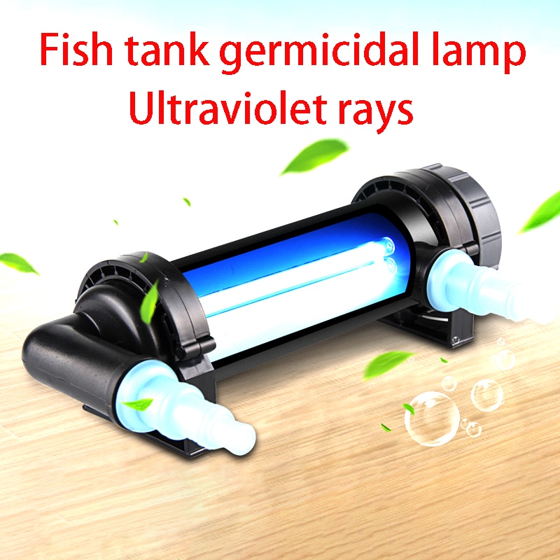 Lámpara de luz esterilizadora UV para acuario, filtro ultravioleta para acuario clarificador, limpiador de agua para estanque, 220 ~ 240V, 5W ~ 36W