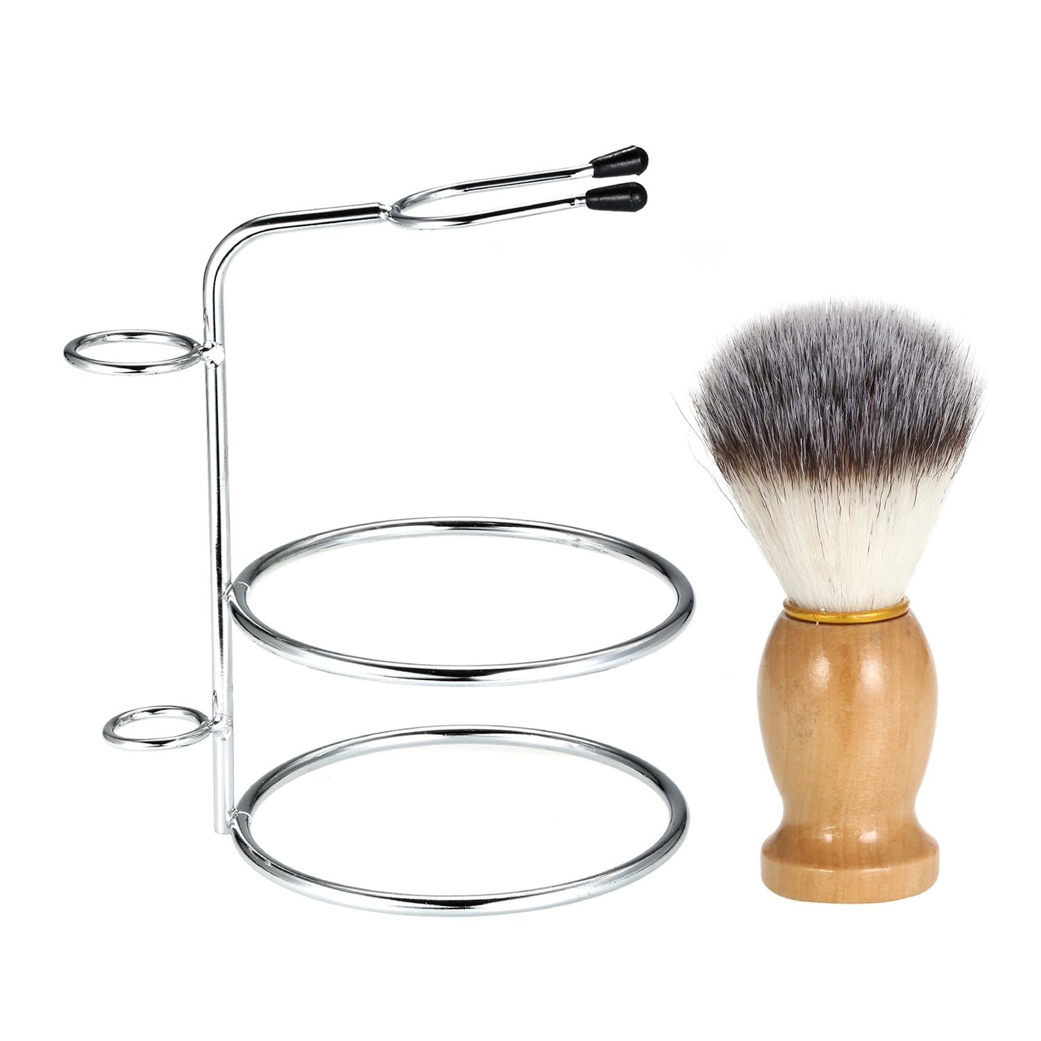 Shaving Grooming Sets Stainless Steel Shave Bowl and Shaving Stand Brush for Safety Blade Razor and Double Edge Razor