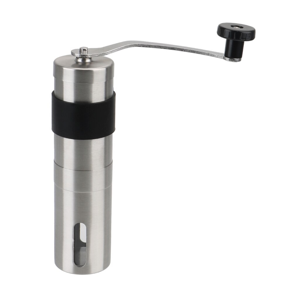 Molinillo de café de cerámica Manual de 2 tamaños, molinillo de café de acero inoxidable ajustable con anillo de lazo de goma, utensilios de cocina fáciles de limpiar: Big