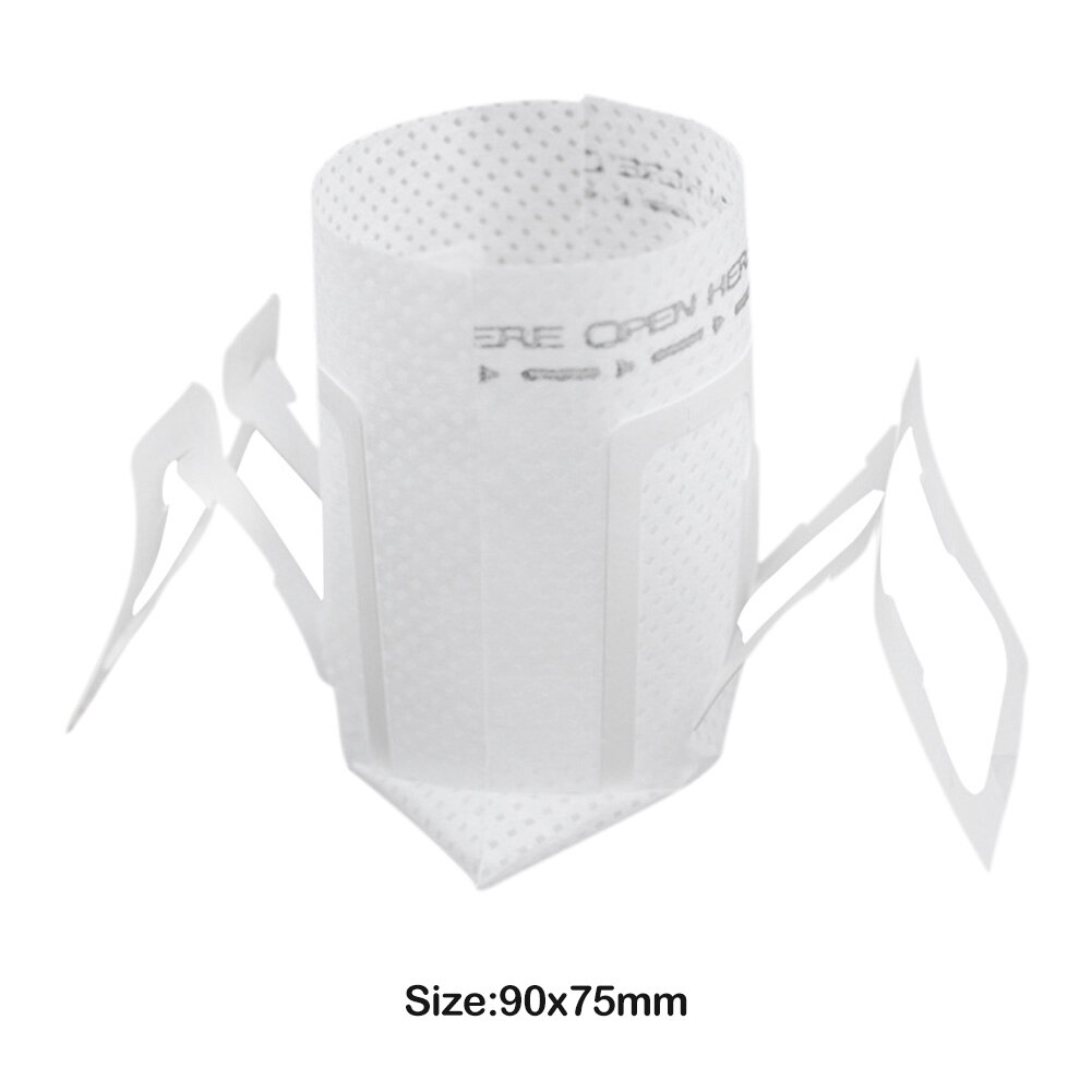 Filtro de papel de tela bolsa de filtro de café ecológica para el hogar, oficina, viaje, portátil, colgante, estilo de oreja, filtros de café, 50 Uds.