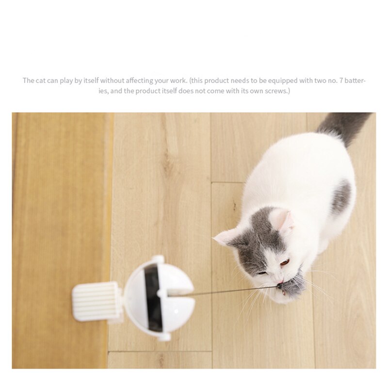 Elektrisk kat legetøj sjov kat teaser bold legetøj automatisk løft fjeder stang yo-yo løfekugle interaktivt puslespil smart kæledyr legetøj