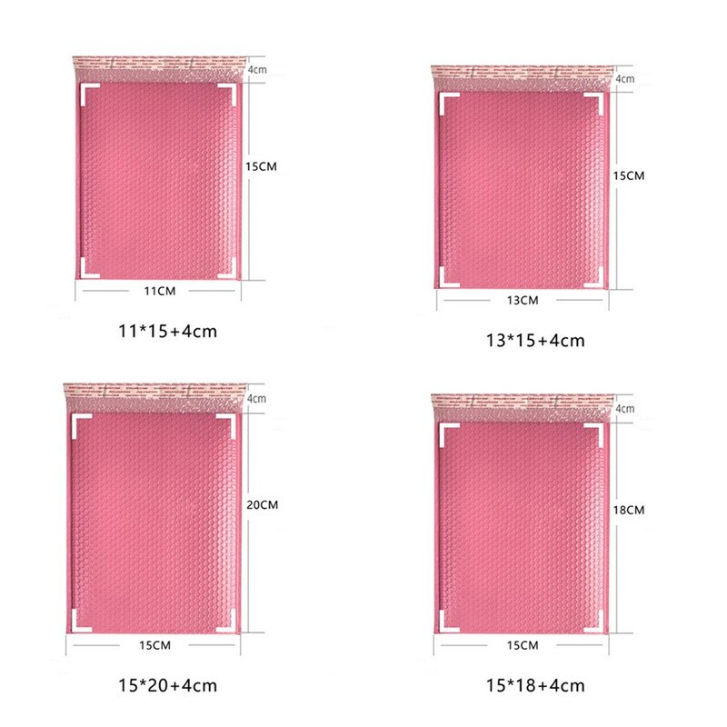 100Pcs/Lot Pink Foam Envelope Bags Self Seal Mailers Padded Envelopes With Bubble Mailing Bag Packages Bag