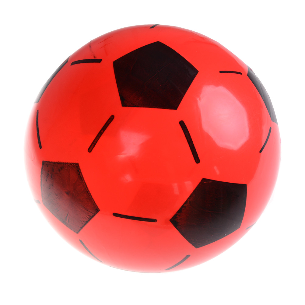 1PC Inflatable PVC Football Soccer Ball Kids Children Beach Pool Sports Ball Toy: black