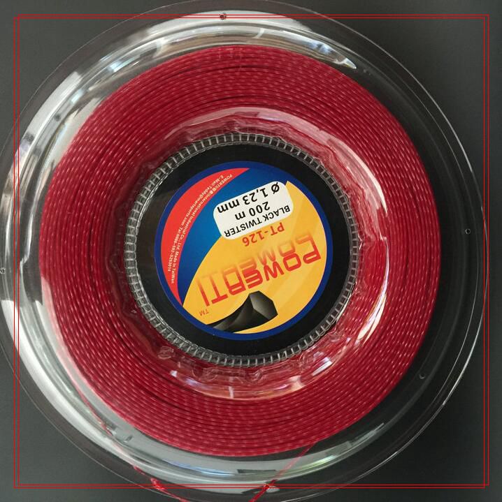 Echtes powerti Taiwan Hexaspin Twister 200 mt Polyester Tennis Schnur Hart gefühl Polyester Tennis Schnur