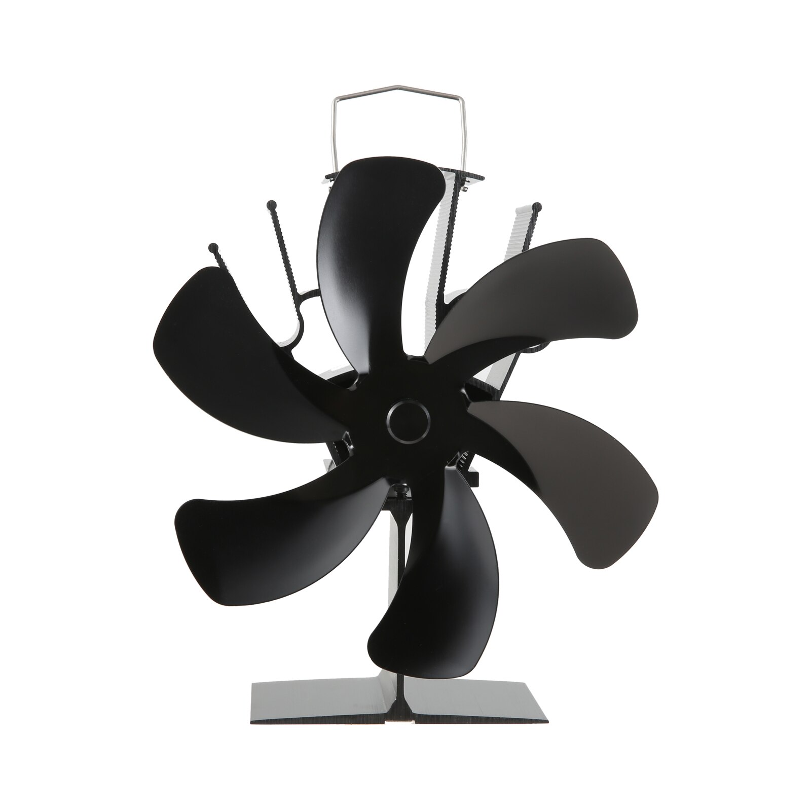 Haardkachel Ventilatoren Warmte-aangedreven Kachelventilator 12 Bladen Haardventilator Houtkachel Stille Energiebesparende Oververhitting Beschermen Efficiënte Warmteverdeling(WIth Heat Shield