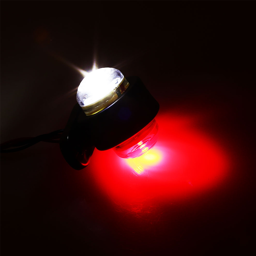 1pc 10-30v led dide markør lys til lastbil rød 24v hvid led side lys lastbil bil markør lys pickup signal lys advarselslys