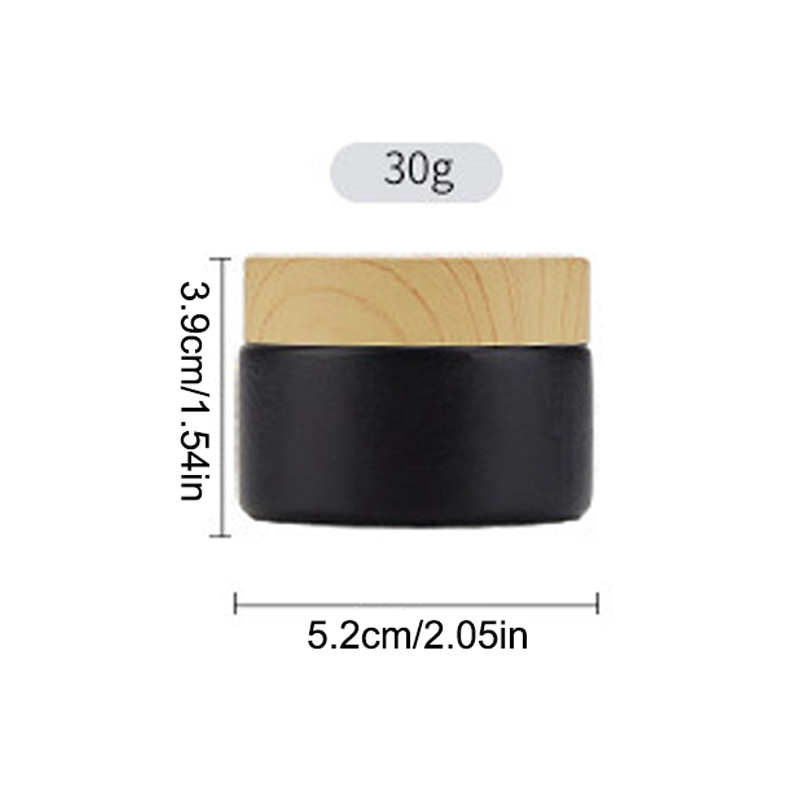 Plastic Lid Empty Jars Black Glass Cream Jar Cosmetic Container 10/30/60g Glass Bottle Make Up Container Travel Cosmetic Jars: Ivory