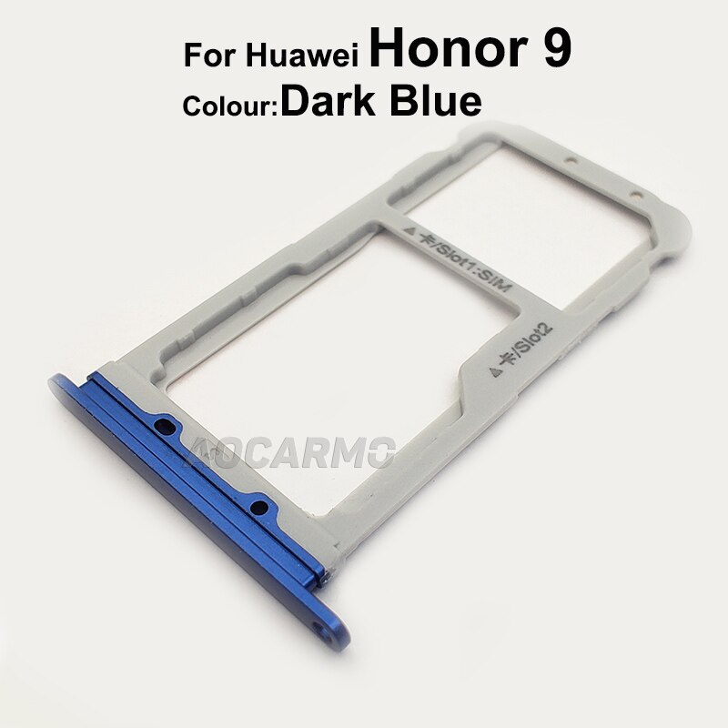 Aocarmo Für Huawei Ehre 9 STF-AL00 SD MicroSD Halter Nano Sim Karten-behälter Slot: Dark Blue