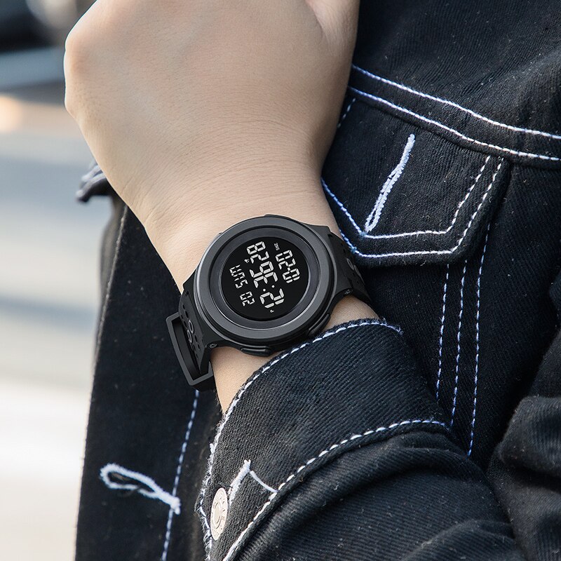 Skmei outdoor sport herenhorloge japan batterij waterdicht silicagel band led digitaal heren polshorloge relogio masculino 1733