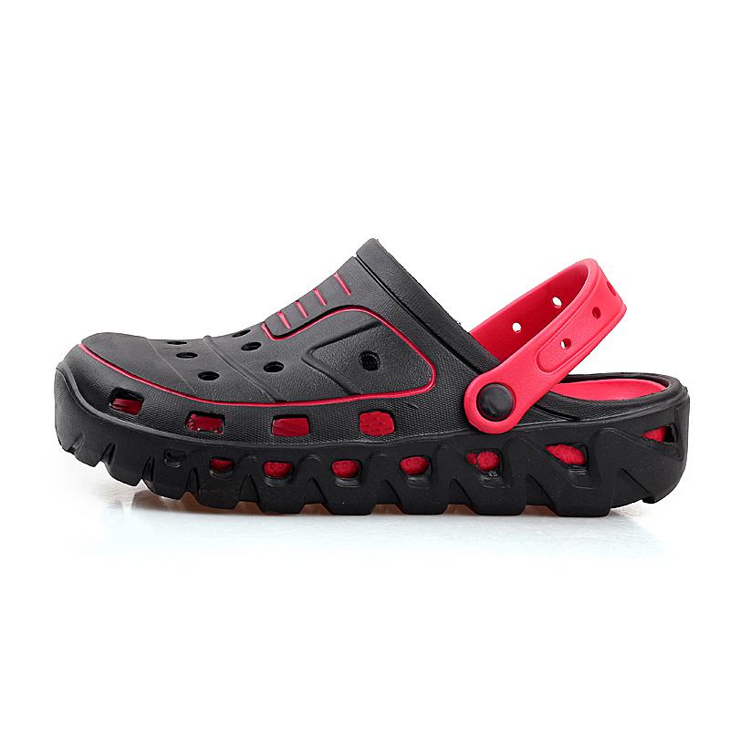 Originele Tuin Slippers Band Sneldrogend Water Schoenen Mannen Jelly Sport Zomer Strand Aqua Slipper Outdoor Sandalen Muilezels Schoenen: Black / 7.5