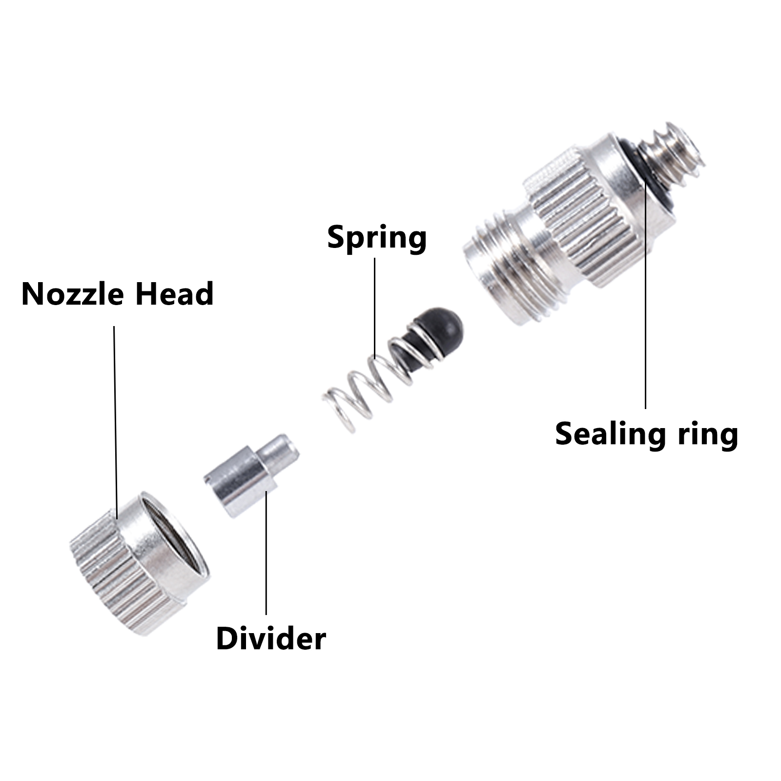 10 stk. høytrykksdyse for tåkesprøyte kjøling landskapsarbeid vanning fukting desinfeksjon forstøvende sprinkleranlegg