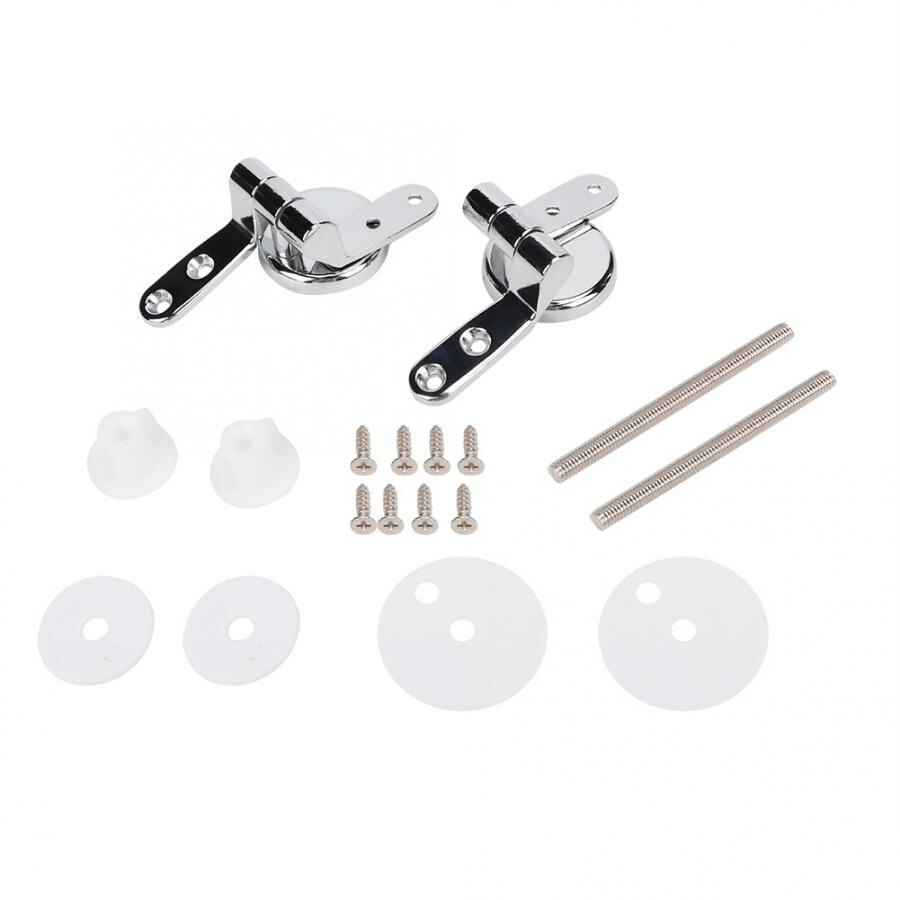 General Adjustable Replacement Toilet Lid Hinge Set Toilet Lid Fixings Zinc Alloy Bathroom WC Toilet Commode Cover Repair Kits