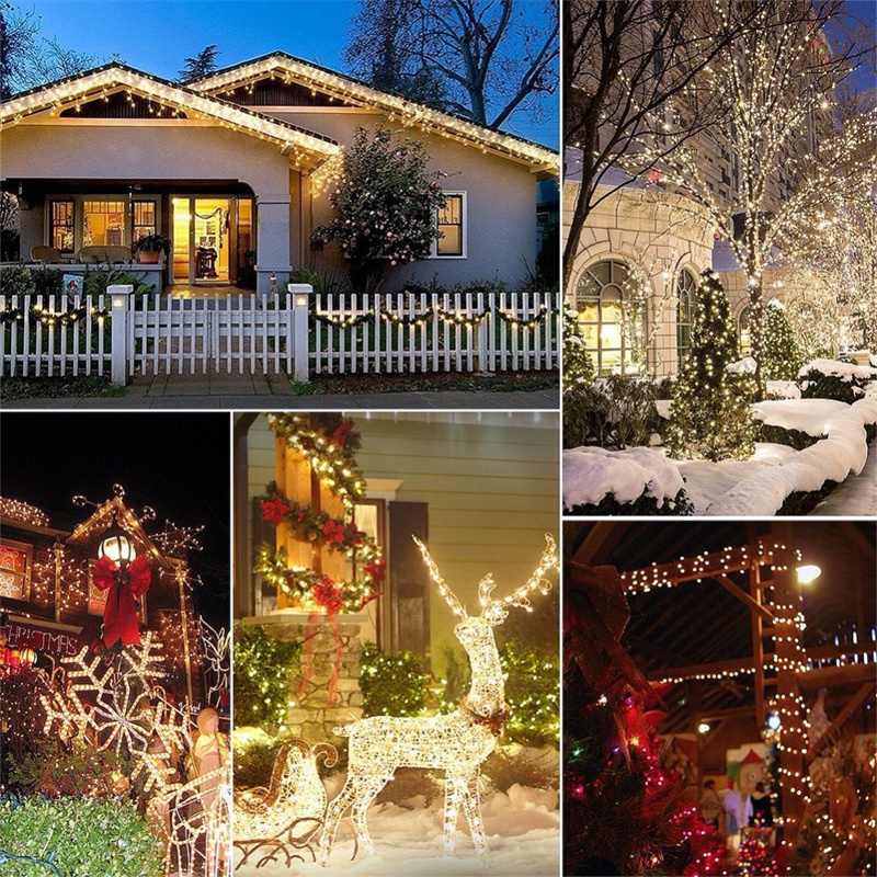 Guirnalda de luces LED de 20M con alambre de cobre, guirnalda USB, cuerdas de iluminación de hadas para vacaciones, Navidad, decoración para de boda