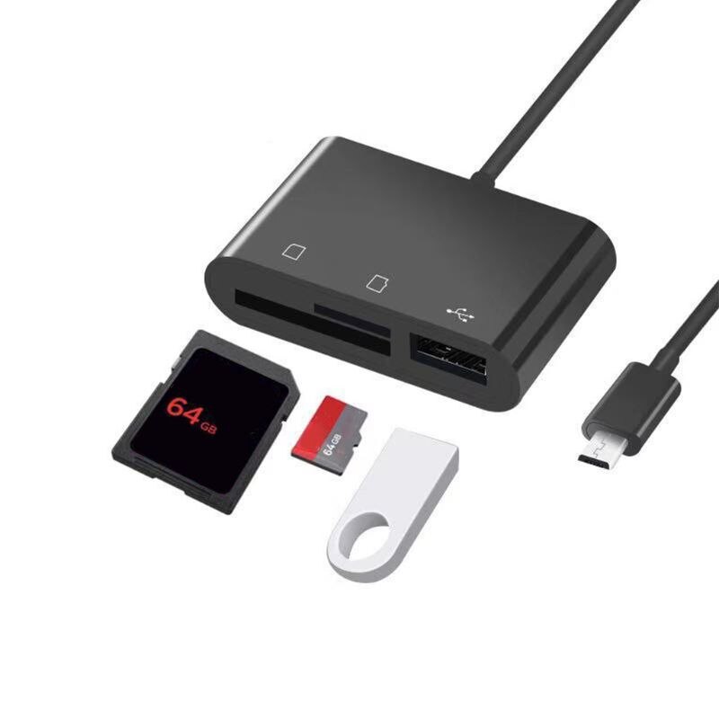 Multi-funktionale Multi-funktionale 3 in 1 Micro USB Kartenleser Adapter Unterstützung für Micro SD/TF karte für Handy Maus Kamera