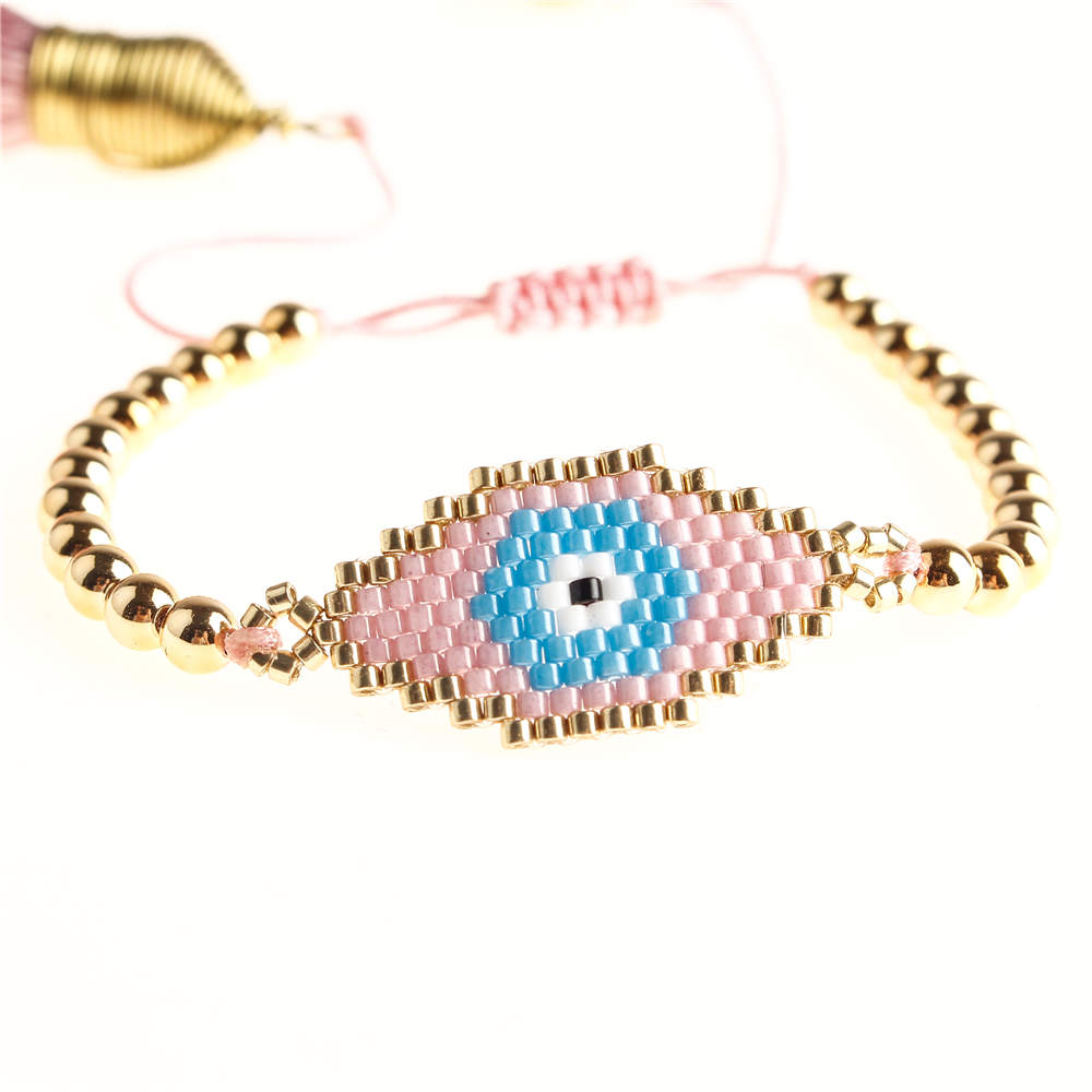 Go2boho Evil Eye Bracelet MIYUKI Bracelets Women Pulseras Mujer Tassel Jewelry Handmade Don't Fade Plastic Beads