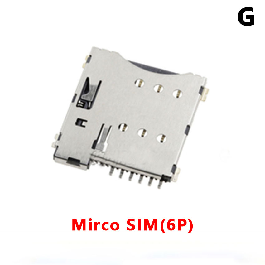 5PC SD/MINI/TF/SIM/MICRO Card Holder Card Slot Card Holder Mobile Phone Memory Card Holder With Self-Elastic Long And Short Body: Gold