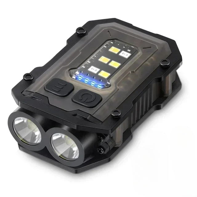 Mini linterna LED COB multifunción, fuente de luz Dual, linterna portátil superbrillante, lámpara de emergencia para Camping recargable tipo C: Verde