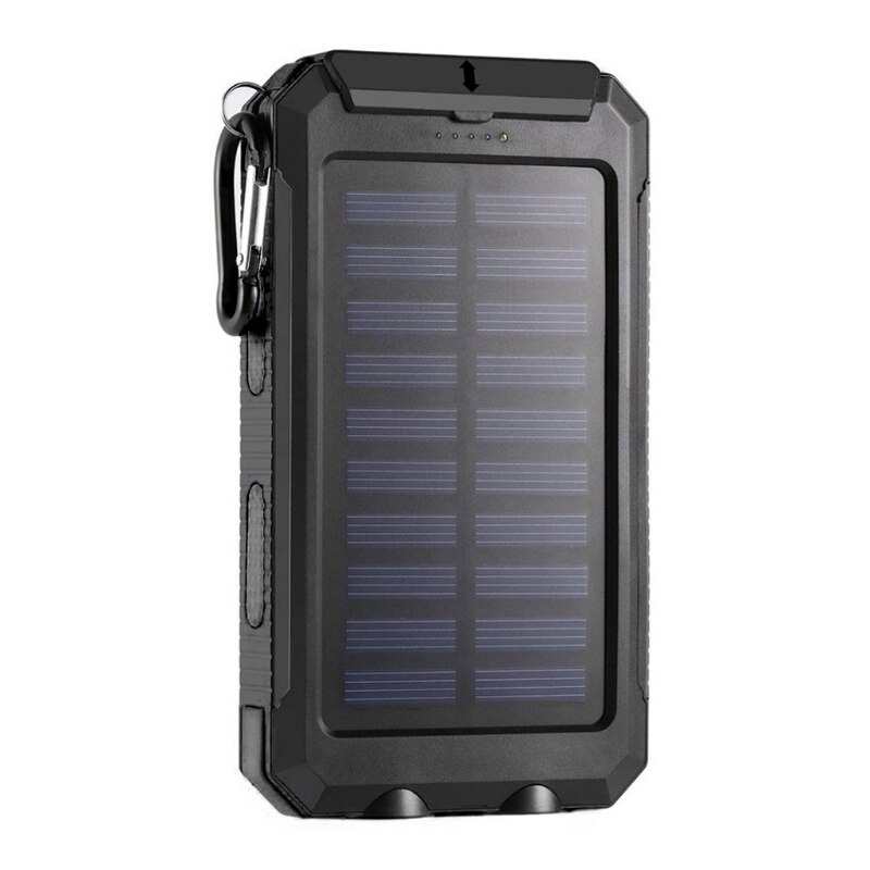 20000mAh Portable Outdoor Solar Power Bank, Solar Charger Camping External Backup Battery Pack with LED Light Waterproof: 1