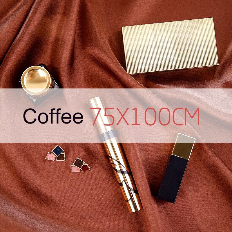 Photography Backdrops Artificial Silk Cloth Studio Photo Still Life Shoot Fotografia Soft Satin Fabric for Background Accessorie: 75 Coffee