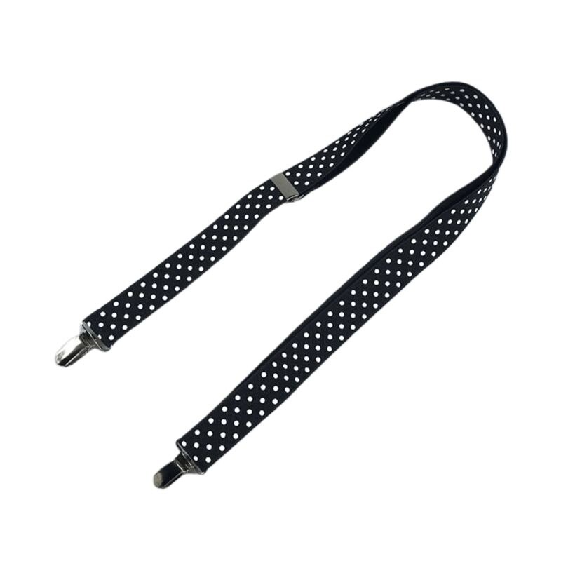 1Pc Kids Boys Girls Long Gloves Clips Adjustable Elastic Solid Color Polka Dot Metal Duckbill Mittens Clamp 47.24 Inches: H