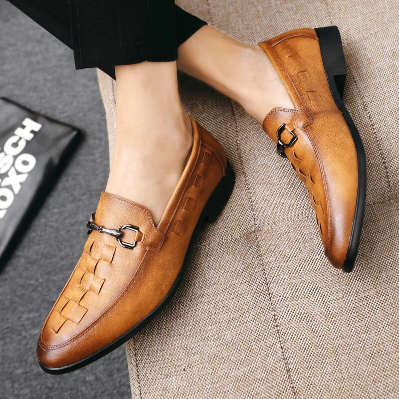 Mocasines náuticos para hombre, zapatos planos informales, sin cordones, para exteriores, otoño