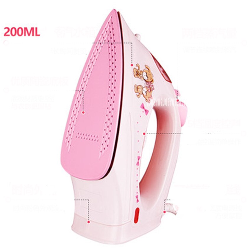 AUX-YD2033-16 Electric Iron Portable Handheld Steam Travel Foldable Irons Steam Temperature Control Voltage 1600W 220V Household