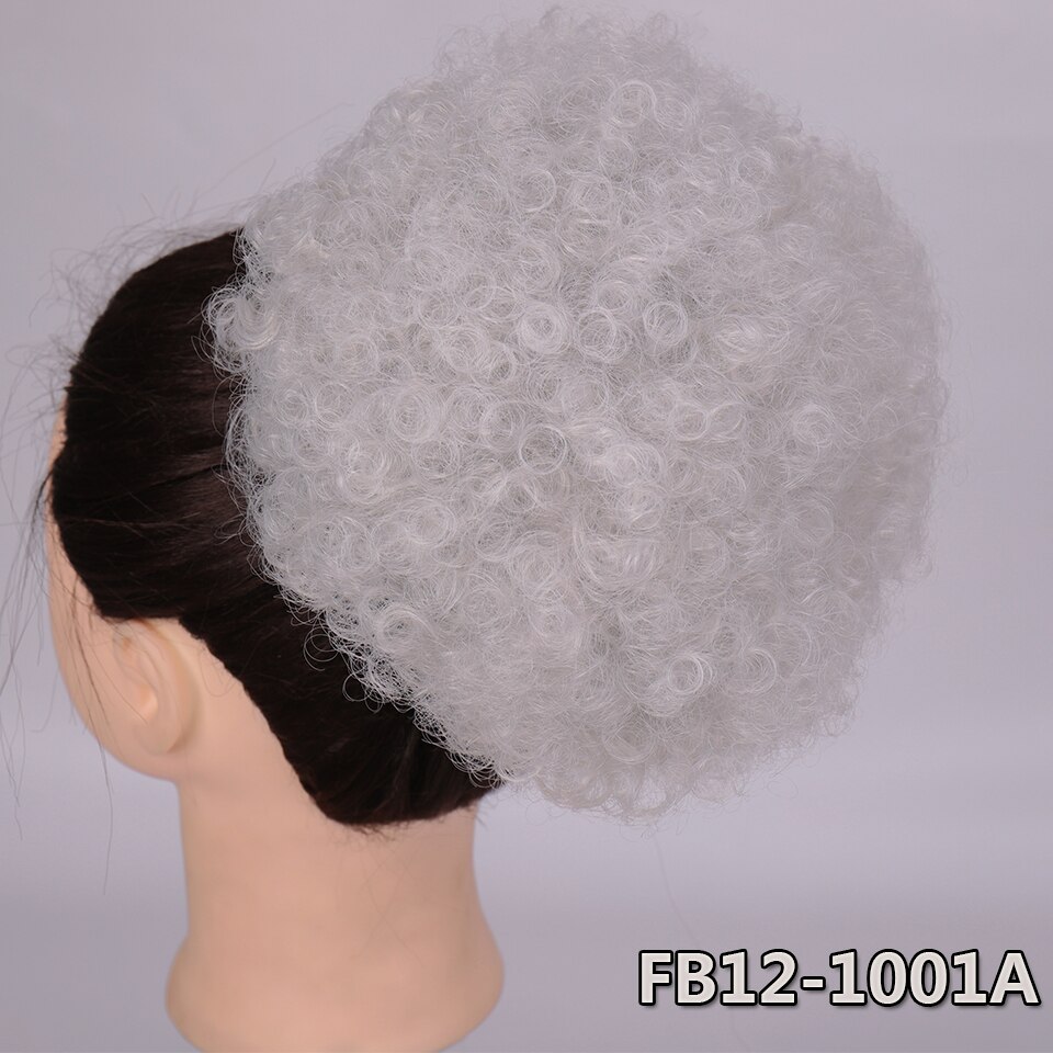 SHANGKE Synthetic Afro Puff Hair Bun Curly Hair Accessories Drawstring Ponytail Women's Chignon Hair Clips in Hair Extension: 1001A