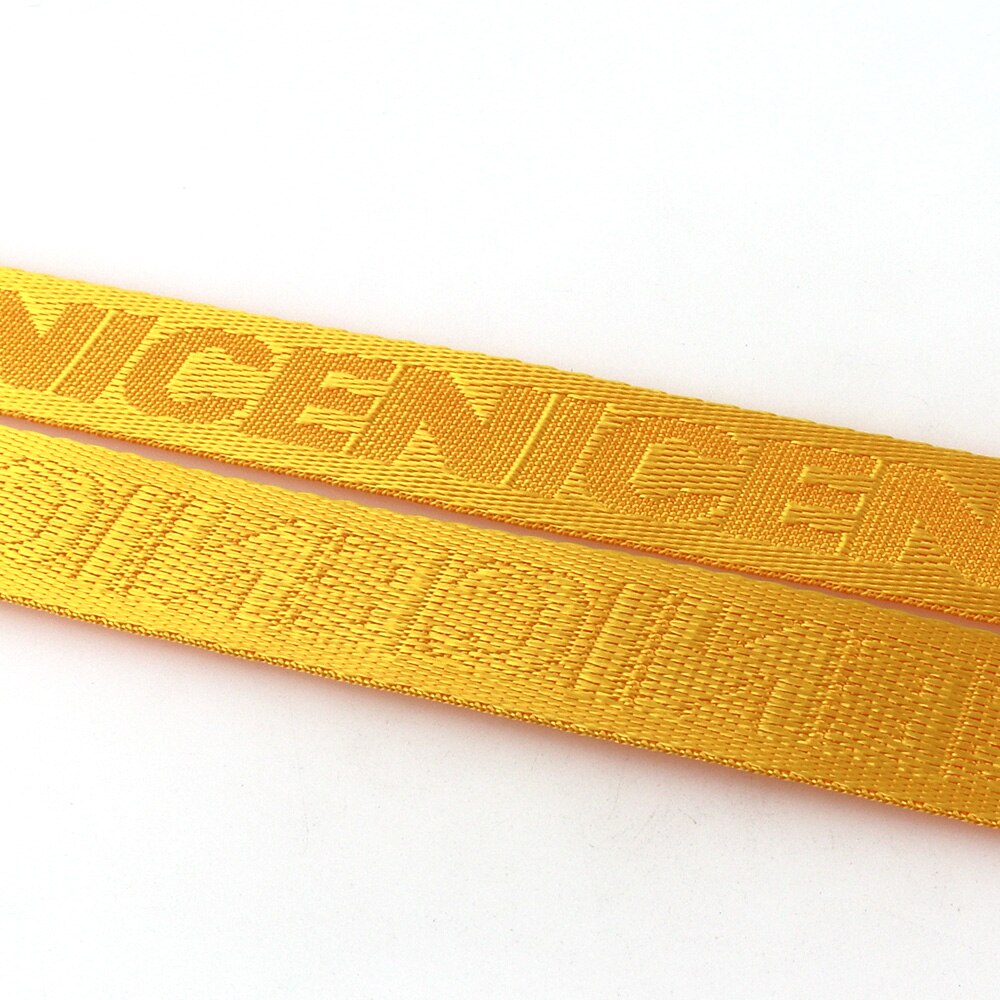 25mm gula vävband med brevmönster band polyester bomull duk vävband bälte band plagg band för diy