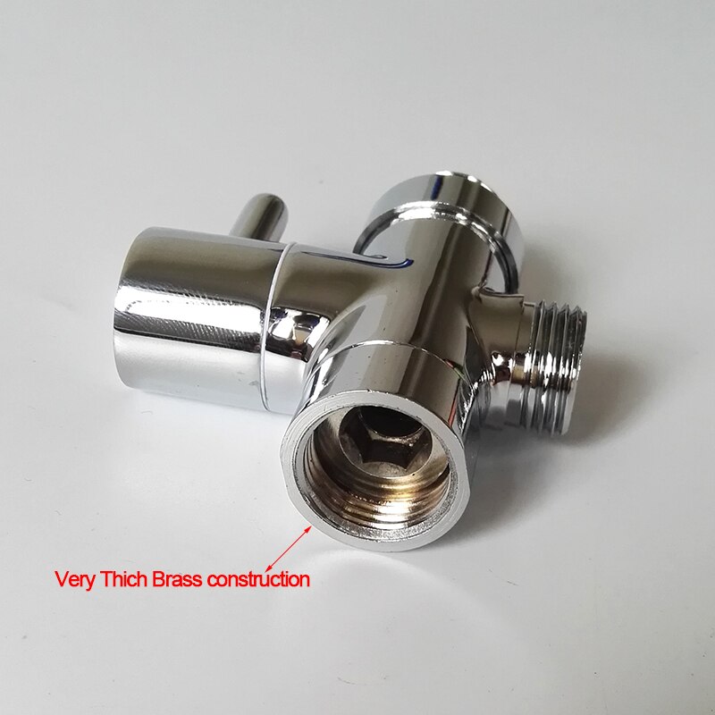 1/2" Brass Faucet Adapter Chrome Plated Bathroom Shower Faucet Accessories Water Diverter Ceramic Cartridge