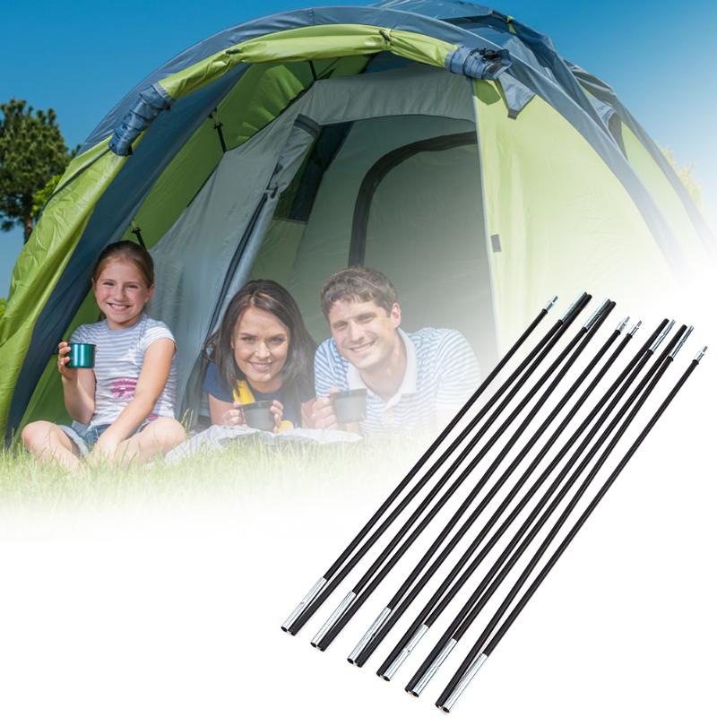 2 stk 6 sektioner camping teltstang glasfiber reserveudskiftning 7mm stang