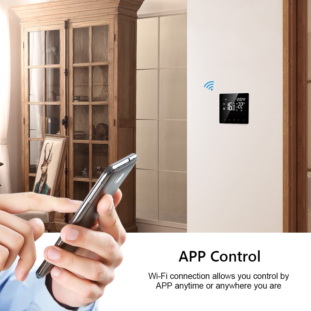 Avatto tuya wifi smart termostat temperaturkontroll för elektrisk golvvärme, vatten/gas panna röstarbete för google home