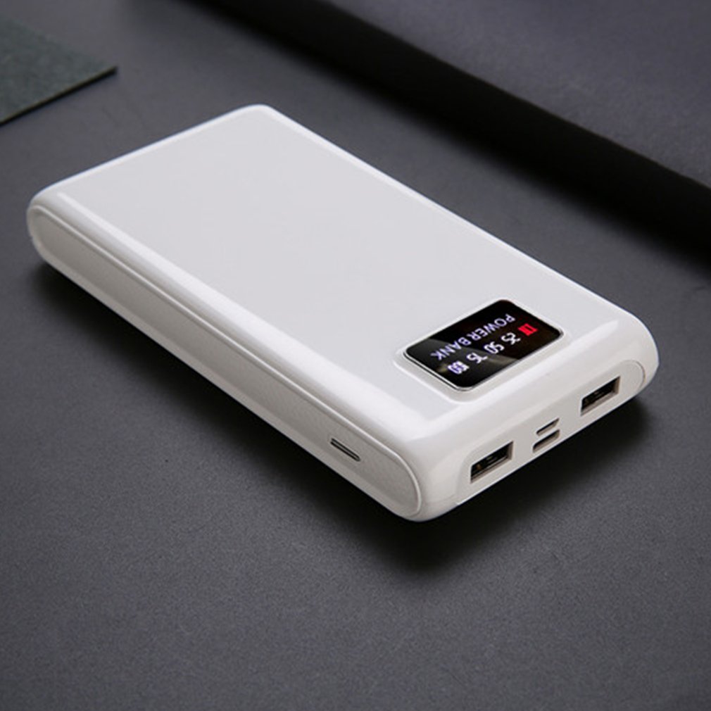 Gratis las powerbank box shell lcd-scherm digitaal display powerbank behuizing module diy kits aangedreven  by 6x 18650 batterij