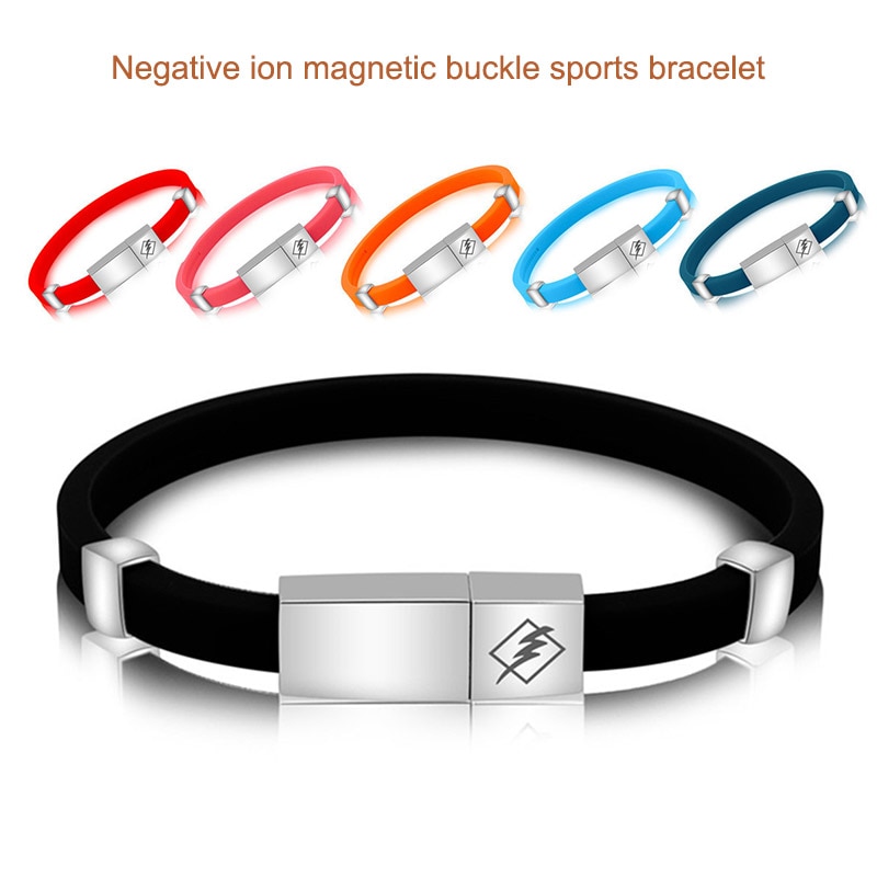 1 pc verstelbare antistatische armbanden met negatieve ionen van siliconen, verwijder de statische elektriciteit van het lichaam, waterdicht, veilig en sportief werken