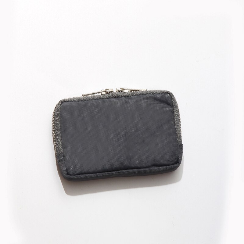 Japanische Männer Brieftasche Kurze Brieftasche Nylon Tuch lässig Schüler Brieftaschen Jugend Geldbörse Visitenkarte Halfter Neue Wasserdichte Lagerung Tasche: grau
